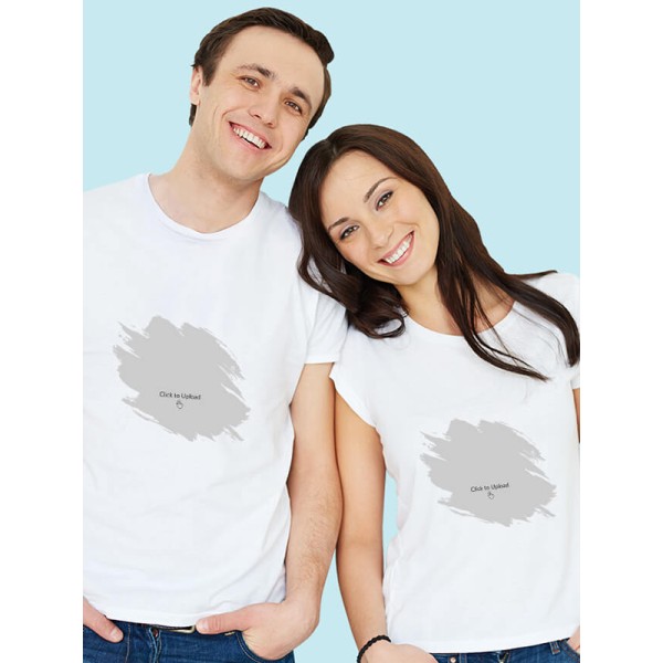 Your Photo On Customized Couple Tees
