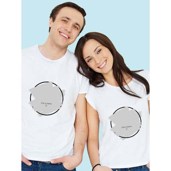 Your Image On Customized Couple Tshirt Your Image On Customized Couple Tshirt