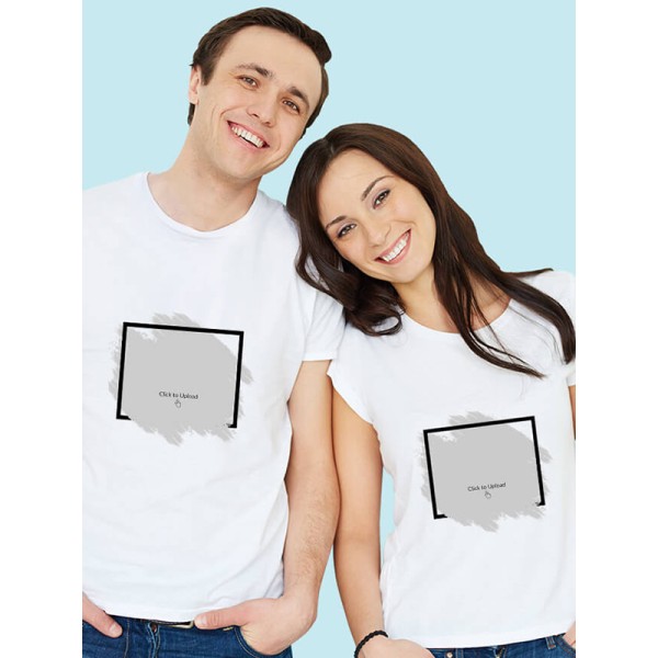 Your Photo Print On Personalized Couple Tees