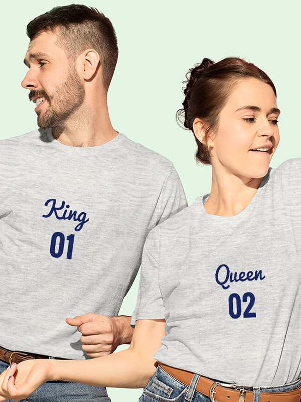Custom Couples T Shirts King Queen