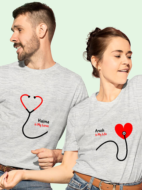 Custom Stethoscope Couples T Shirt