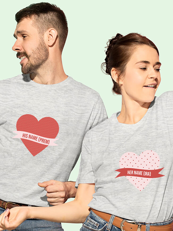 Custom His And Her Couples T Shirt