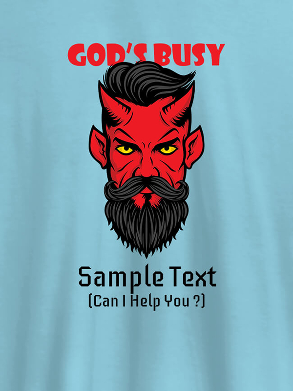 Custom God Busy Can I Help You Personalised Printed Mens T Shirt