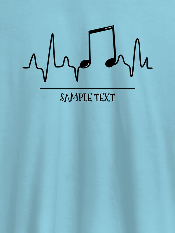 Custom Musical Note Frequency Mens Personalised T Shirt