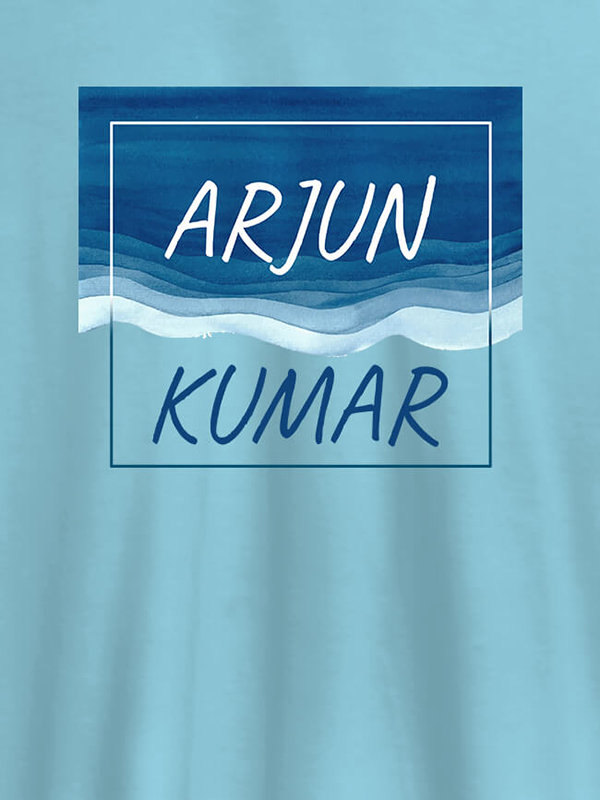 Custom Watercolor Design With Name Personalised Mens T Shirt