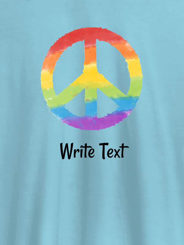 Custom Peace with Text On Customized Men Tees