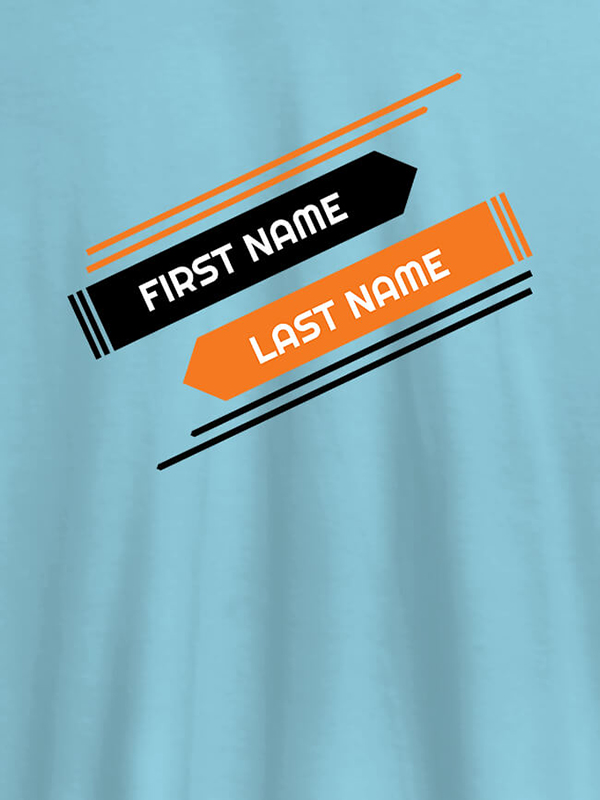 Custom First Name and Last Name On Personalized Tees