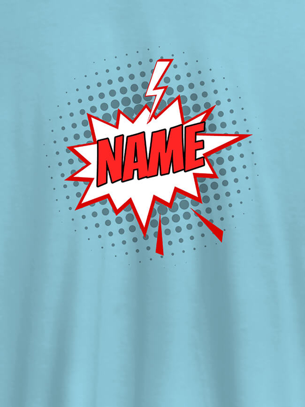 Custom Thunder Theme On Men T Shirts with Name, Text, and Photo