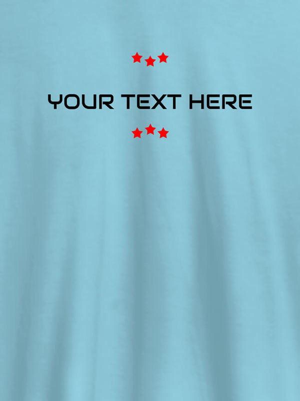 Custom 3 Stars with Your Name On Customized Mens T-Shirt