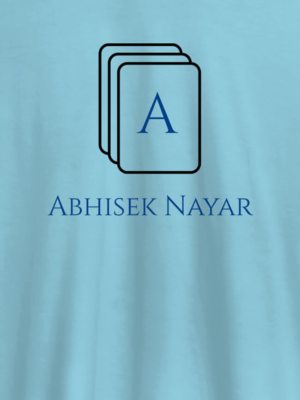 Custom Playing Cards with Initial and Name On Personalized Tees