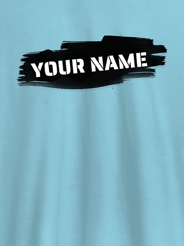 Custom Brush Stroke with Name On Men T Shirts with Name, Text, and Photo