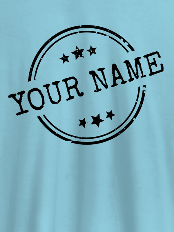 Custom Stamp with Stars Theme and Your Name On Customized Tshirt for Men