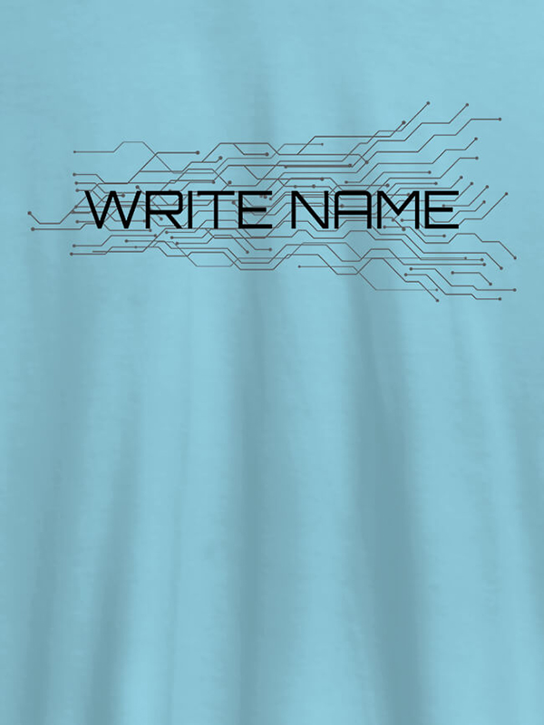 Custom Circuit Theme with Name On Customized Mens T-Shirt