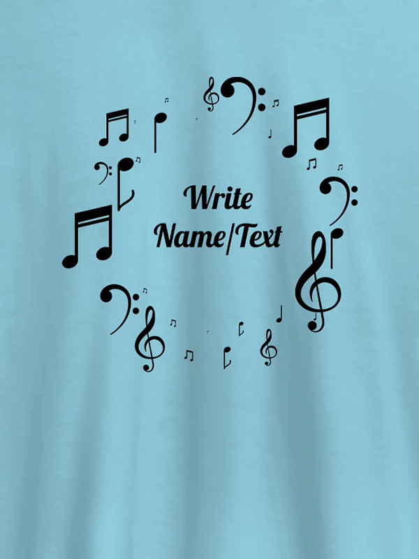 Custom Musical Symbols with Your Name On Personalized T-Shirt