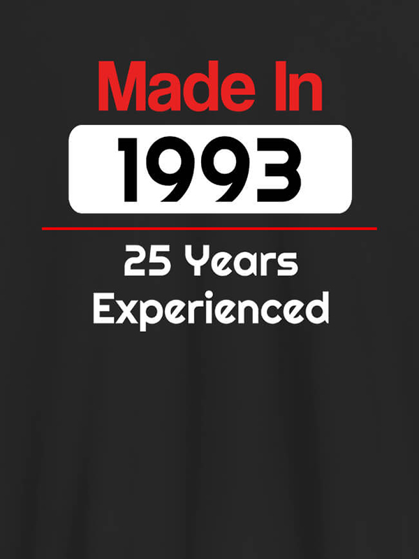 Custom Made In Year Experienced Printed Mens T Shirt Design