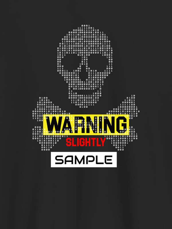 Custom Danger Zone Warning Personalised Printed Mens T Shirt