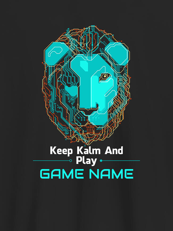 Custom Keep Calm And Play Game Name Personalised Printed Mens T Shirt