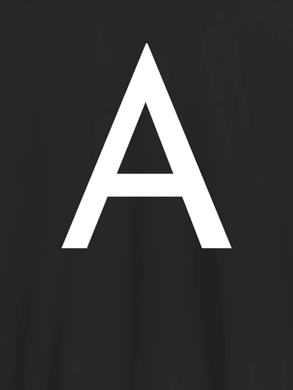 Custom Single Letter On Customized Men Tees