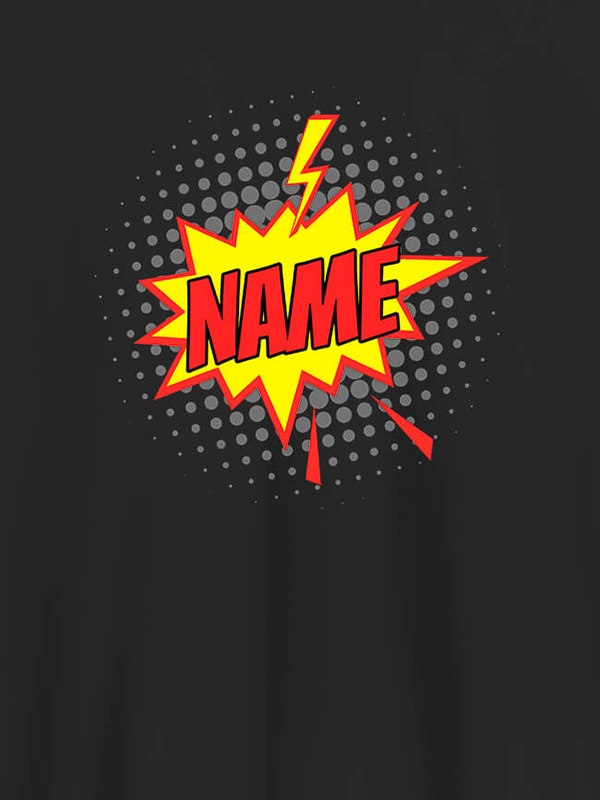 Custom Thunder Theme On Men T Shirts with Name, Text, and Photo