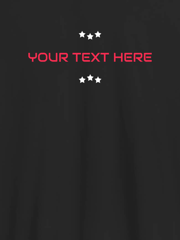 Custom 3 Stars with Your Name On Customized Mens T-Shirt