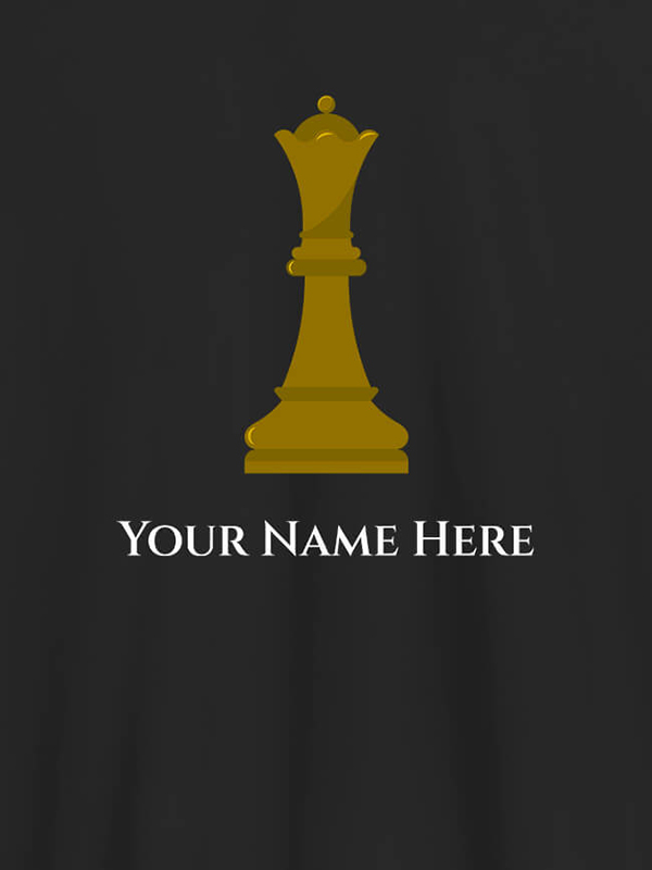 Custom Chess King On T-shirts For Men with Name, Text and Photo