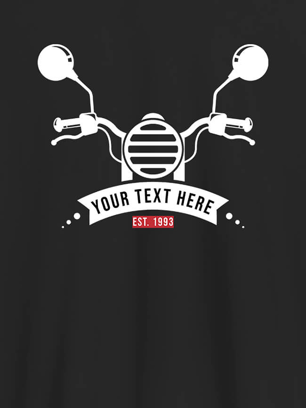 Custom Your text with Bike Theme On Personalized Tshirt