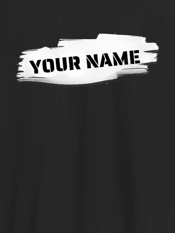 Custom Brush Stroke with Name On Men T Shirts with Name, Text, and Photo