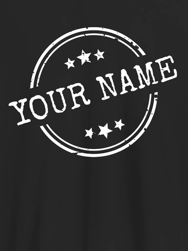 Custom Stamp with Stars Theme and Your Name On Customized Tshirt for Men