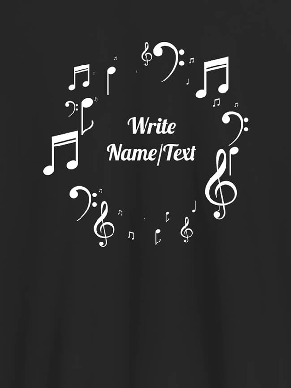 Custom Musical Symbols with Your Name On Personalized T-Shirt