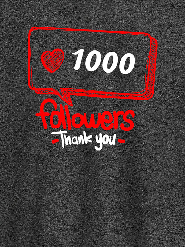 Custom Followers Thank Printed Mens T Shirt