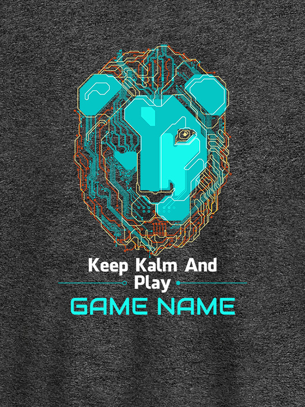 Custom Keep Calm And Play Game Name Personalised Printed Mens T Shirt