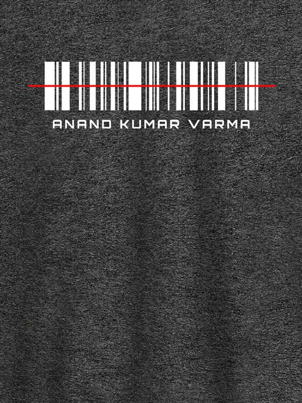 Custom Barcode With Name Personalized Printed Mens T Shirt