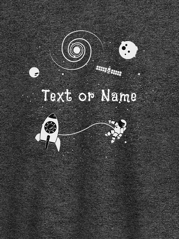 Custom Astronaut Design with Text On T-shirts For Men with Name, Text and Photo