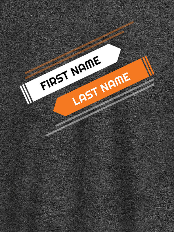 Custom First Name and Last Name On Personalized Tees