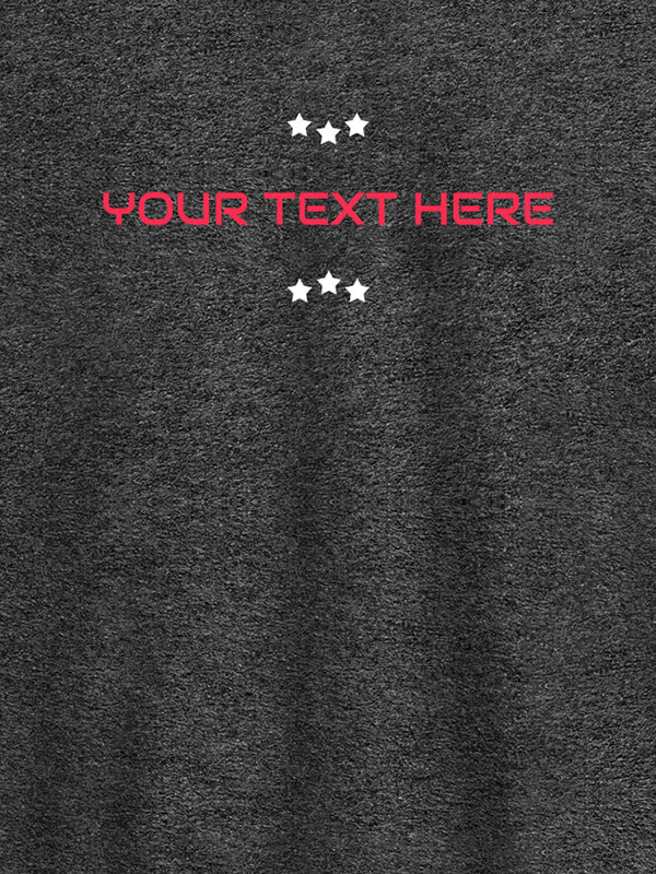 Custom 3 Stars with Your Name On Customized Mens T-Shirt