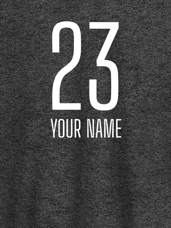 Custom Number and Name On Personalized T-Shirt