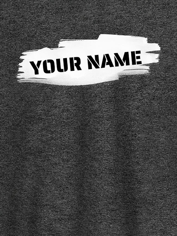 Custom Brush Stroke with Name On Men T Shirts with Name, Text, and Photo