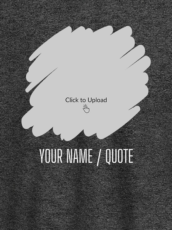 Custom Your Photo in Circle Grunge Shape On Personalized Tees