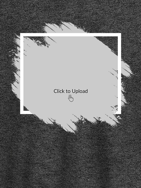 Custom Your Photo in Rectangle Grunge Shape On Men T Shirts with Name, Text, and Photo