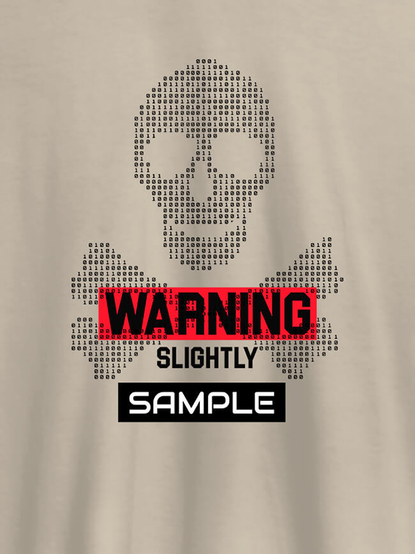 Custom Danger Zone Warning Personalised Printed Mens T Shirt