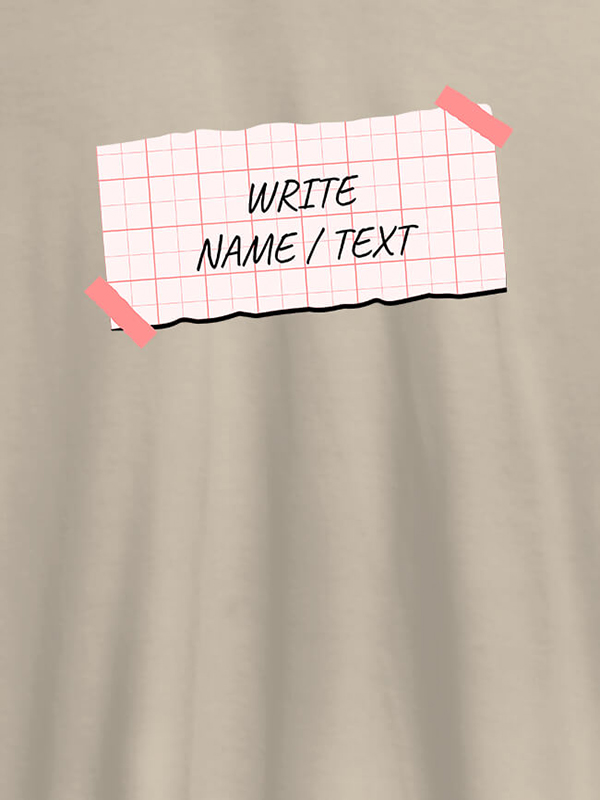 Custom Paper Cutting with Name On T-shirts For Men with Name, Text and Photo