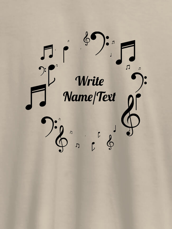 Custom Musical Symbols with Your Name On Personalized T-Shirt