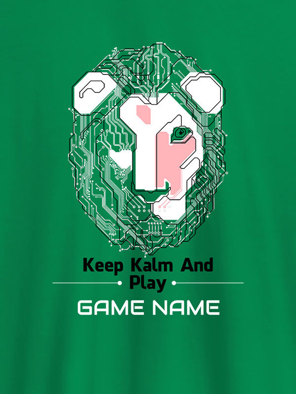Custom Keep Calm And Play Game Name Personalised Printed Mens T Shirt