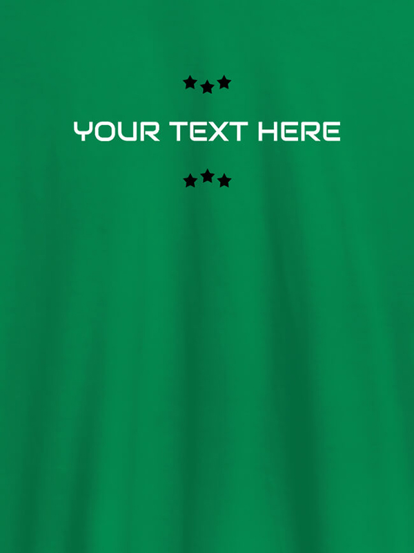 Custom 3 Stars with Your Name On Customized Mens T-Shirt