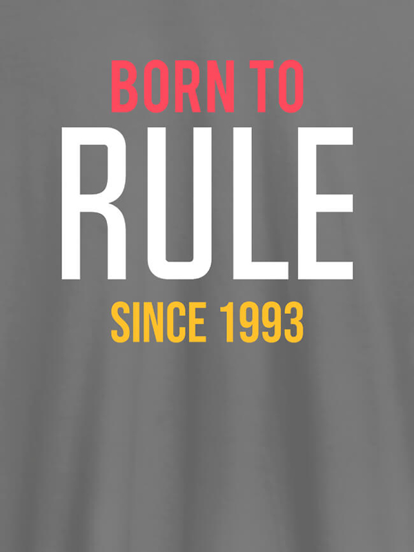 Custom Born To Rule Since Personalized Printed Mens T Shirt