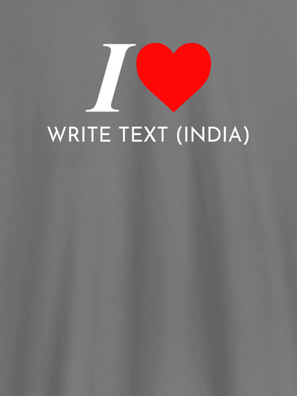 Custom I Love With Name Personalized Printed Mens T Shirt