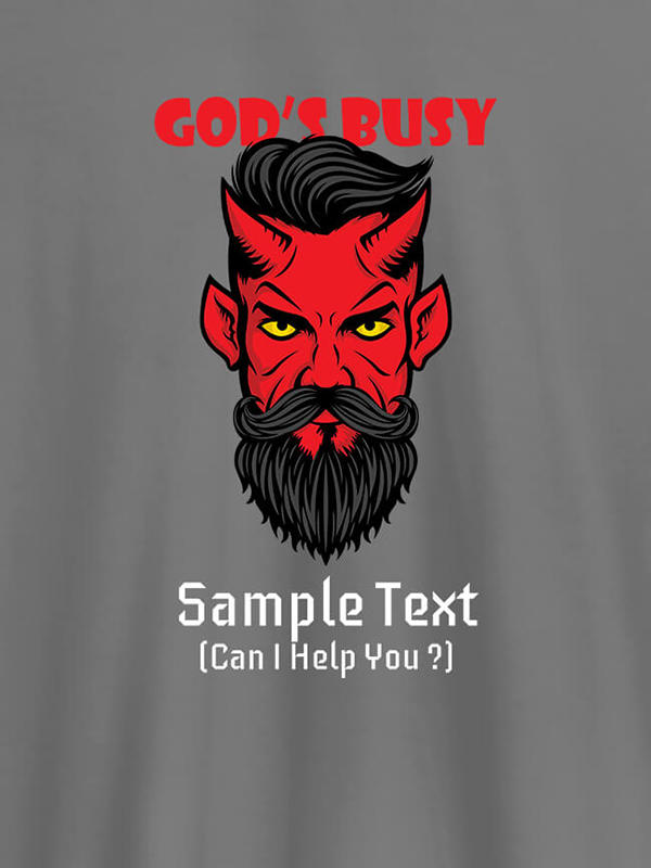 Custom God Busy Can I Help You Personalised Printed Mens T Shirt