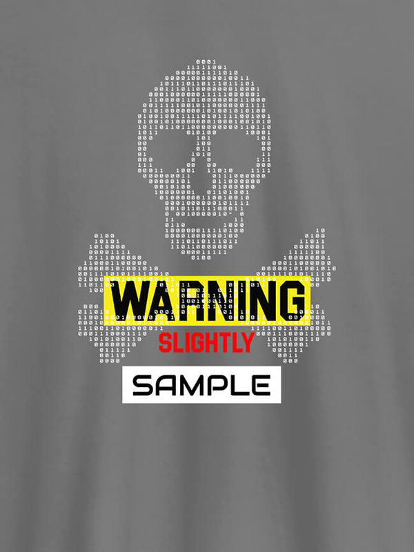 Custom Danger Zone Warning Personalised Printed Mens T Shirt