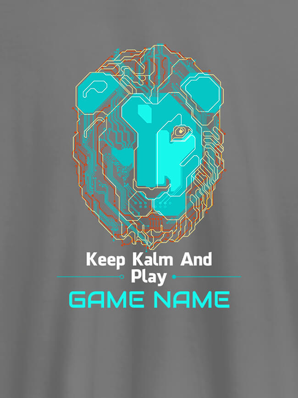 Custom Keep Calm And Play Game Name Personalised Printed Mens T Shirt