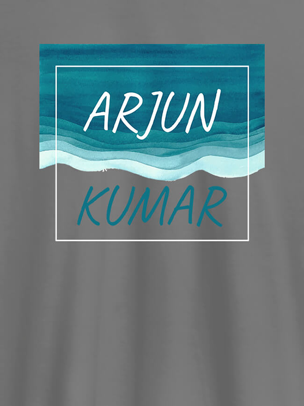 Custom Watercolor Design With Name Personalised Mens T Shirt